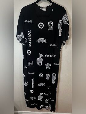 Vintage EXIST‎ Sports Womens Blj White
Tropical theme maxi dress 2X